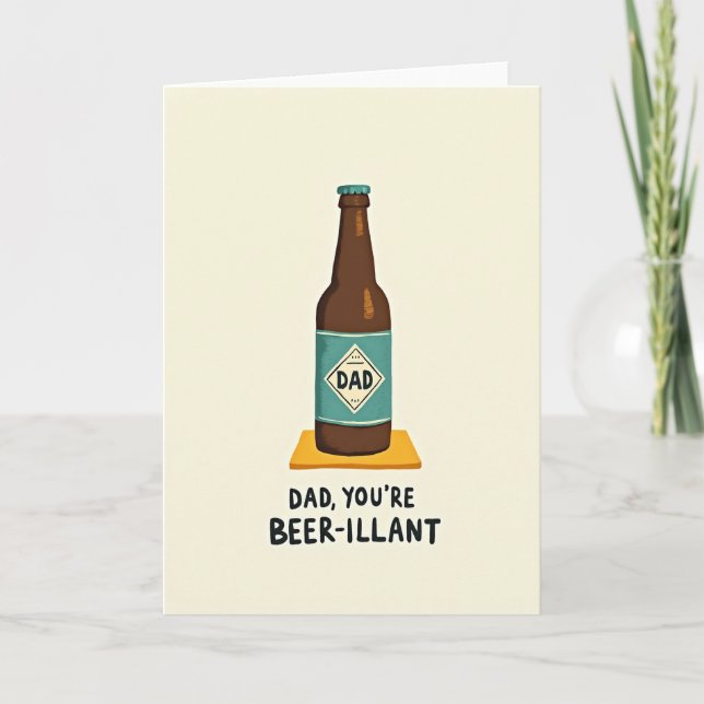 Carte de Boisson Papa le Plus Cool (Devant)