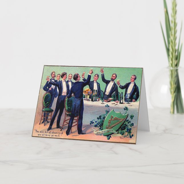 Carte de Boisson Vintage Saint-Patrick (Devant)