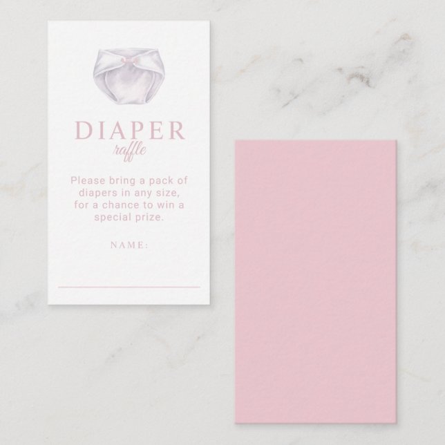 Carte de boîtier Baby shower à carreaux de couches (Devant / Derrière)