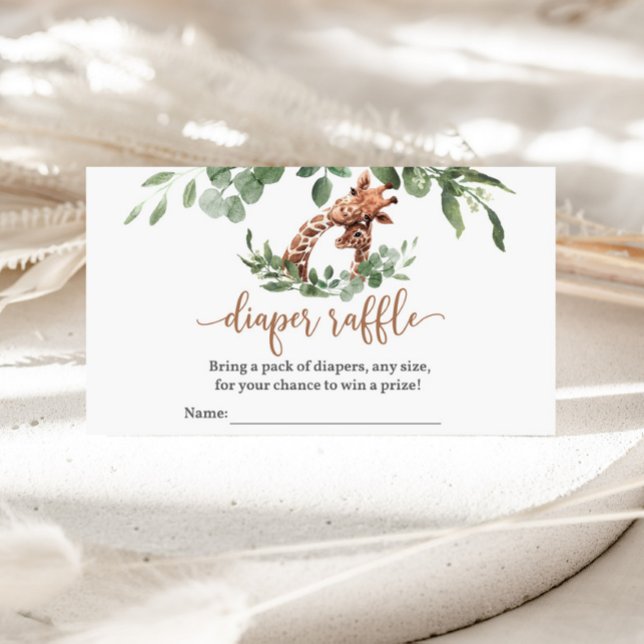 Carte de boîtier Baby shower de caleçon Giraffe (Créateur téléchargé)