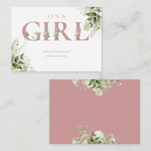 Carte de boîtier Baby shower Dusty Rose