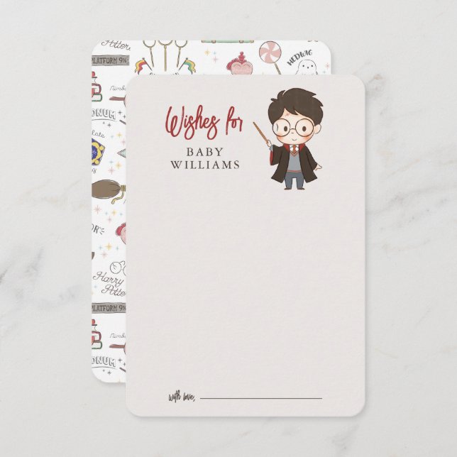 Carte de boîtier Baby shower Harry Potter simple (Devant / Derrière)