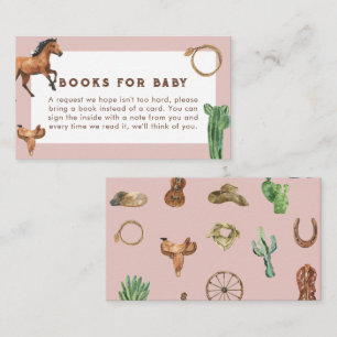 Carte de boîtier Baby shower Western Rose