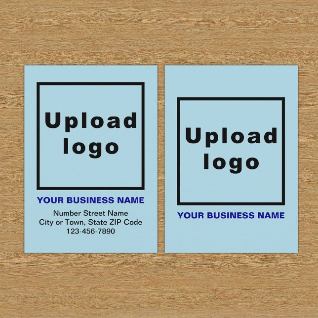 Carte de boîtier bleu clair pour entreprise (Build brand name awareness. Your business brand on light blue enclosure card.)