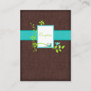 Carte de boîtier Brown vert turquoise