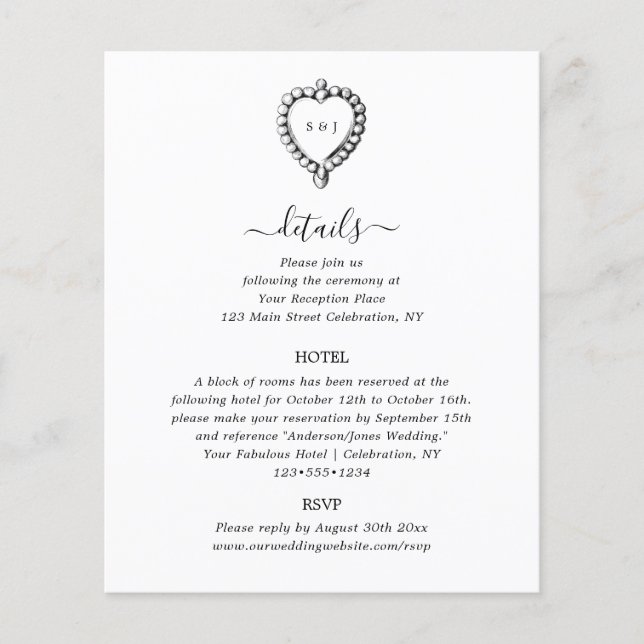 Carte de boîtier d'antiquité noir et blanc (Devant)