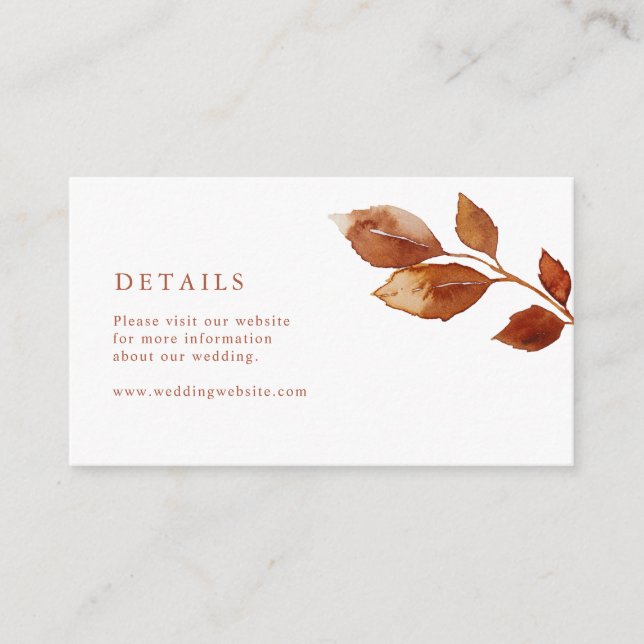 Carte de boîtier d'automne simple (Devant)