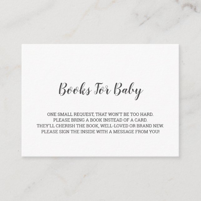 Carte de boîtier de demande de Baby shower minimal (Devant)