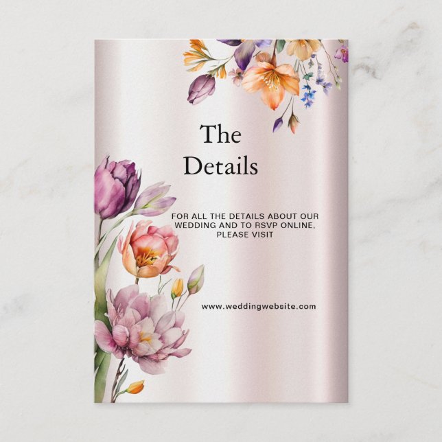 Carte de boîtier de détail colorée Fleurs de resso (Devant)