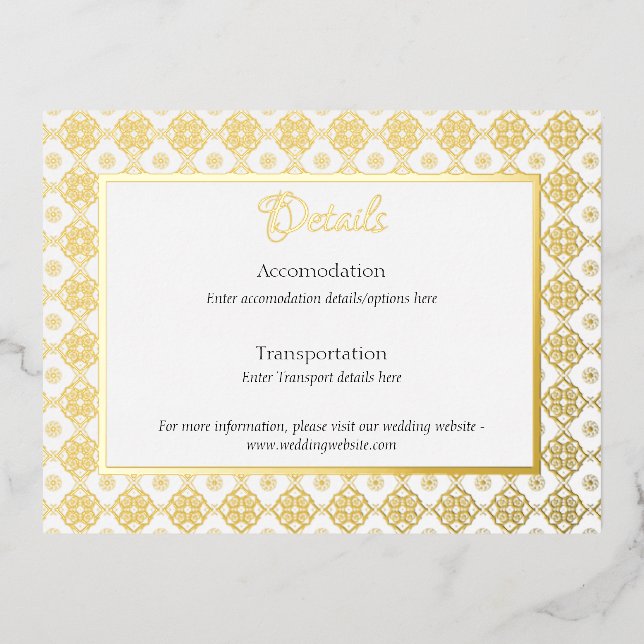 Carte de boîtier de détails de mariage à profil of (Recto)