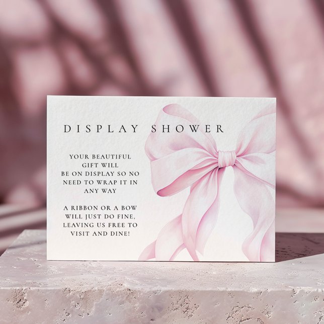 Carte de boîtier de douche à Baby shower rose Bow (Créateur téléchargé)