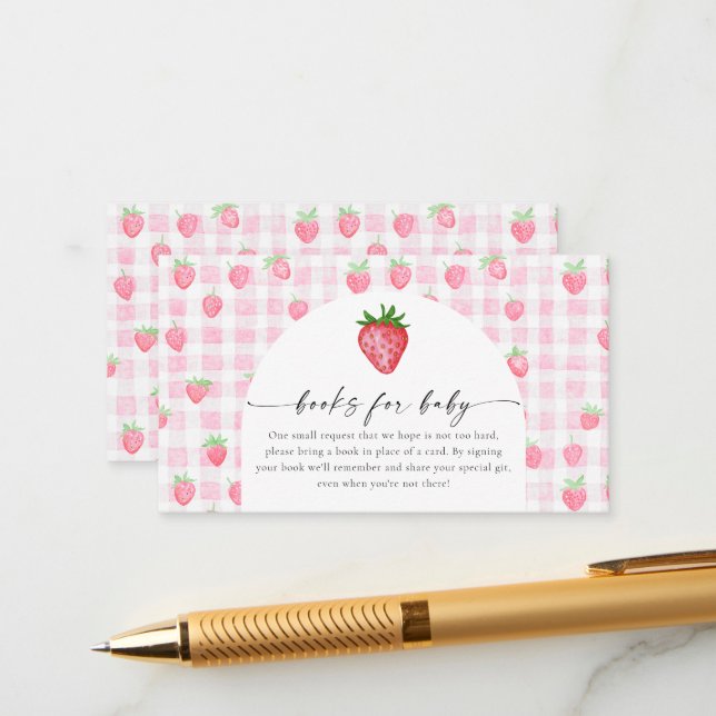 Carte de boîtier de douche Berry Sweet Strawberry  (Devant/Arrière en situation)
