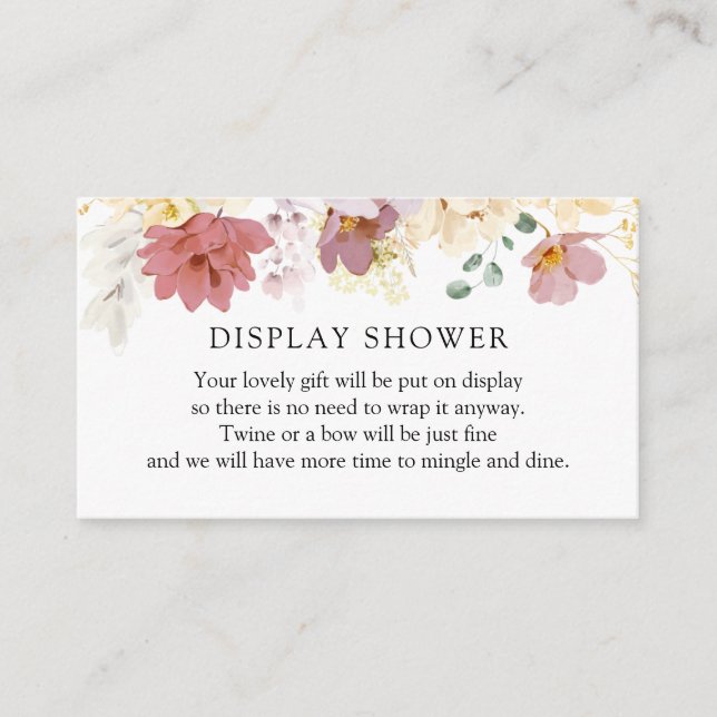 Carte de boîtier de douche en fleurs roses (Devant)
