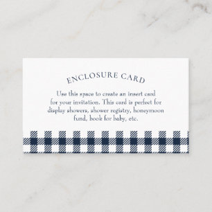 Carte de boîtier de douche En vichy bleu