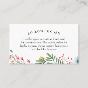 Carte de boîtier de douche fleur sauvage