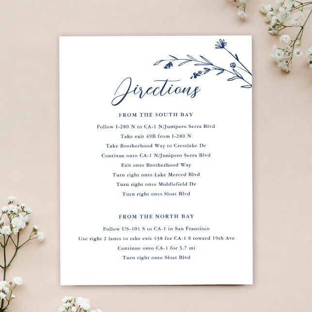 Carte de boîtier de Mariage de Fleur sauvage bleu  (Créateur téléchargé)