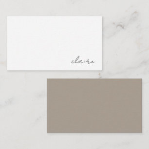 Carte de boîtier de papier à lettres de nom person