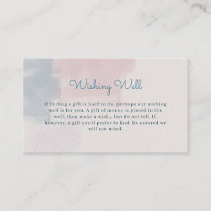 Carte de boîtier de puits couleur bleu rose