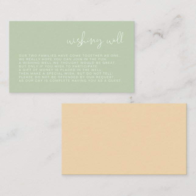 Carte de boîtier de puits d'ameublement Pastel LEA (Devant / Derrière)