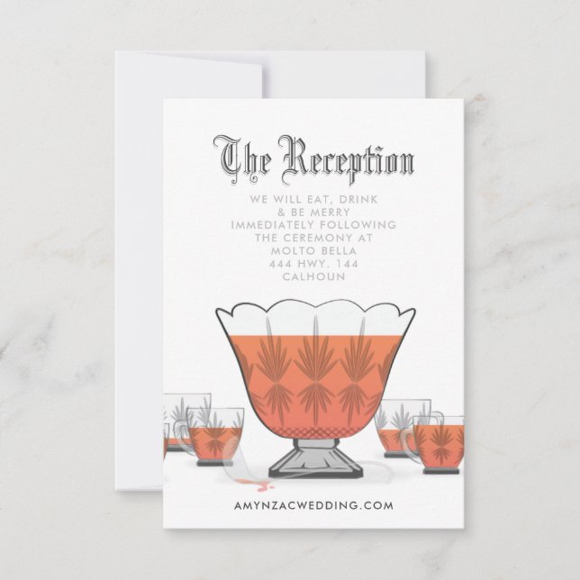 Carte de boîtier de réception Crystal Punch Bowl (Devant)