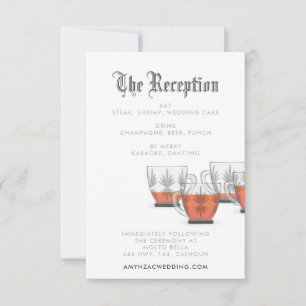 Carte de boîtier de réception Crystal Punch Bowl