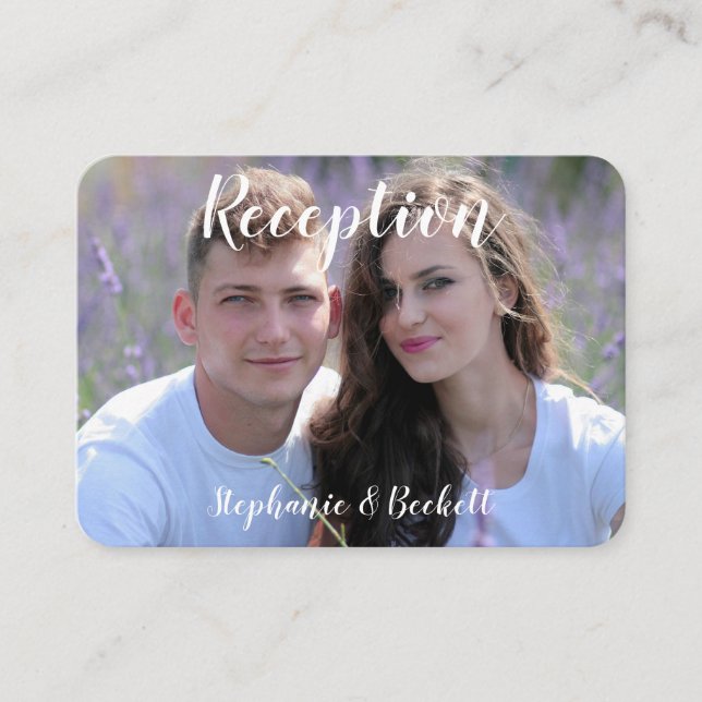 Carte de boîtier de réception de mariage photo (Devant)