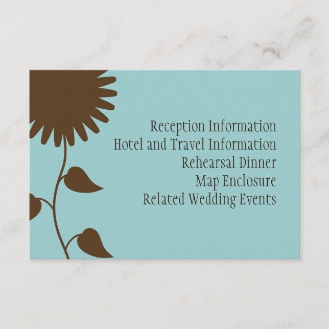 Carte de boîtier de tournesol en bleu (Devant)