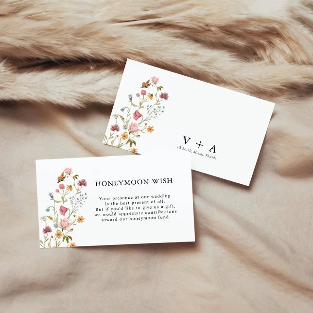 Carte de boîtier de voeux pour lune de miel fleur  (Créateur téléchargé)