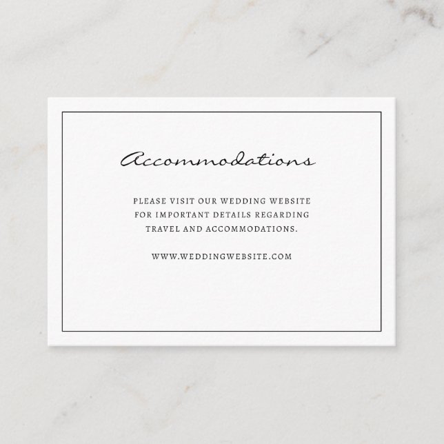 Carte De Boîtier D'Hébergement Simple (Devant)