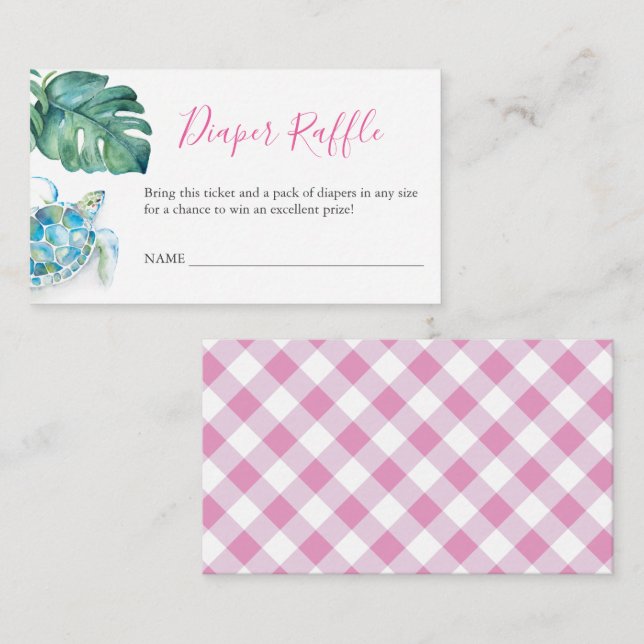 Carte de boîtier d'invitation à la tortue de mer (Devant / Derrière)