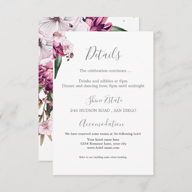 Carte de boîtier Disco Ball Floral Details (Devant / Derrière)