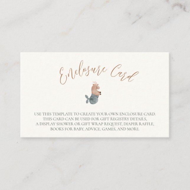 Carte de boîtier du Baby shower de signalisation Z (Devant)