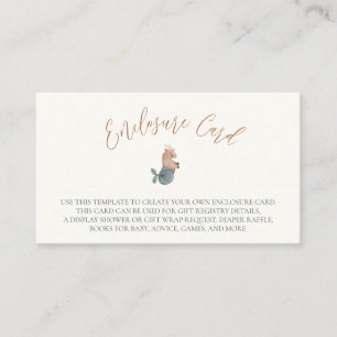 Carte de boîtier du Baby shower de signalisation Z