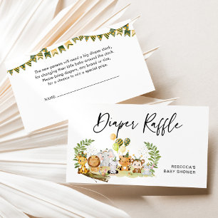 Carte de boîtier du Baby shower de trèfle Jungle D