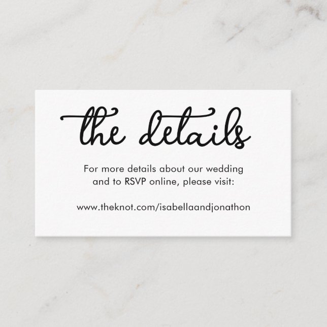 Carte de boîtier du site Web mariage (Devant)