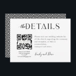 Carte de boîtier du site Web mariage QR CODE<br><div class="desc">Carte mariage DETAIL avec code QR. Sélectionnez du papier blanc pour un effet élégant.</div>