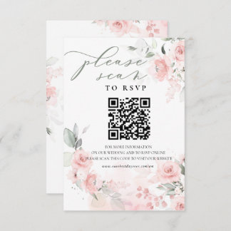 Carte de boîtier du site Web mariage QR Code RSVP