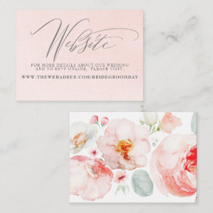 Carte de boîtier du site Web Mariage rose Floral