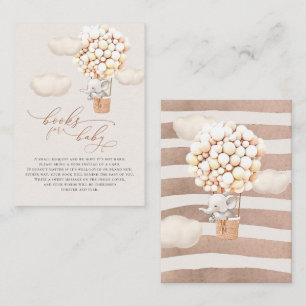 Carte de boîtier Elephant Balloon Baby Books