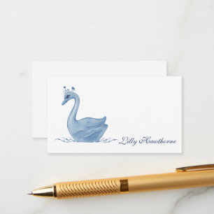 Carte de boîtier en cygne bleu