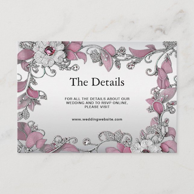 Carte de boîtier en plastique blanc rose (Devant)