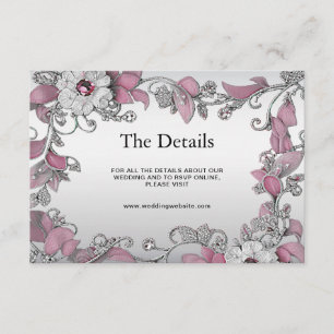 Carte de boîtier en plastique blanc rose