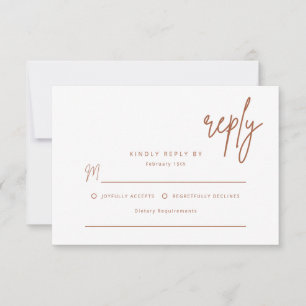 Carte de boîtier Faire-part de mariage de réponse 