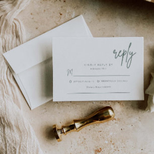 Carte de boîtier Faire-part de mariage de réponse 