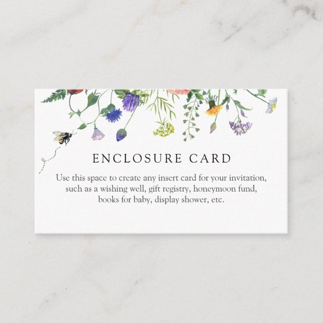 Carte de boîtier Fleurs sauvages et Abeille pour l (Devant)