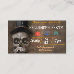 Carte de boîtier Halloween fête Crânes 