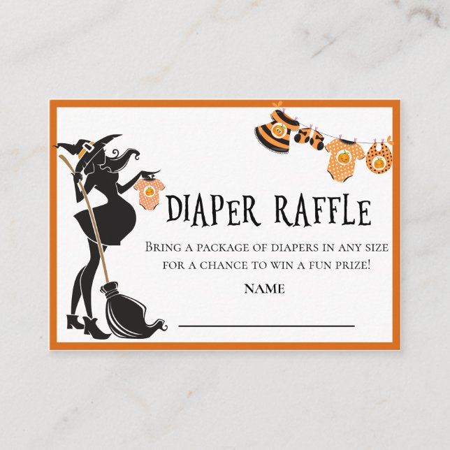 Carte de boîtier Halloween pour bébé Raffle de cou (Devant)