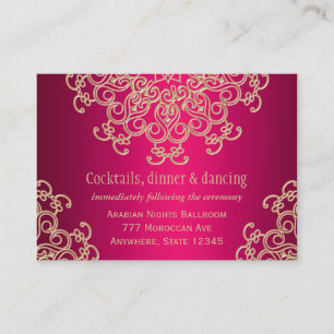 Carte de boîtier inspirée Hot Pink Gold Indian