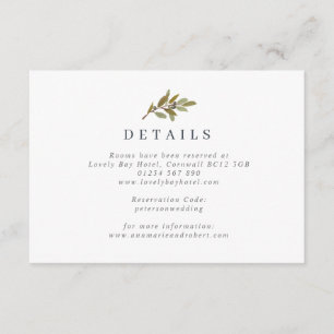 Carte de boîtier Mariage à branche d'olivier rusti