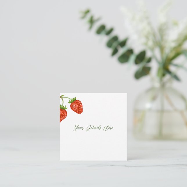Carte de boîtier Mariage à gâteau court aux fraise (Debout devant)